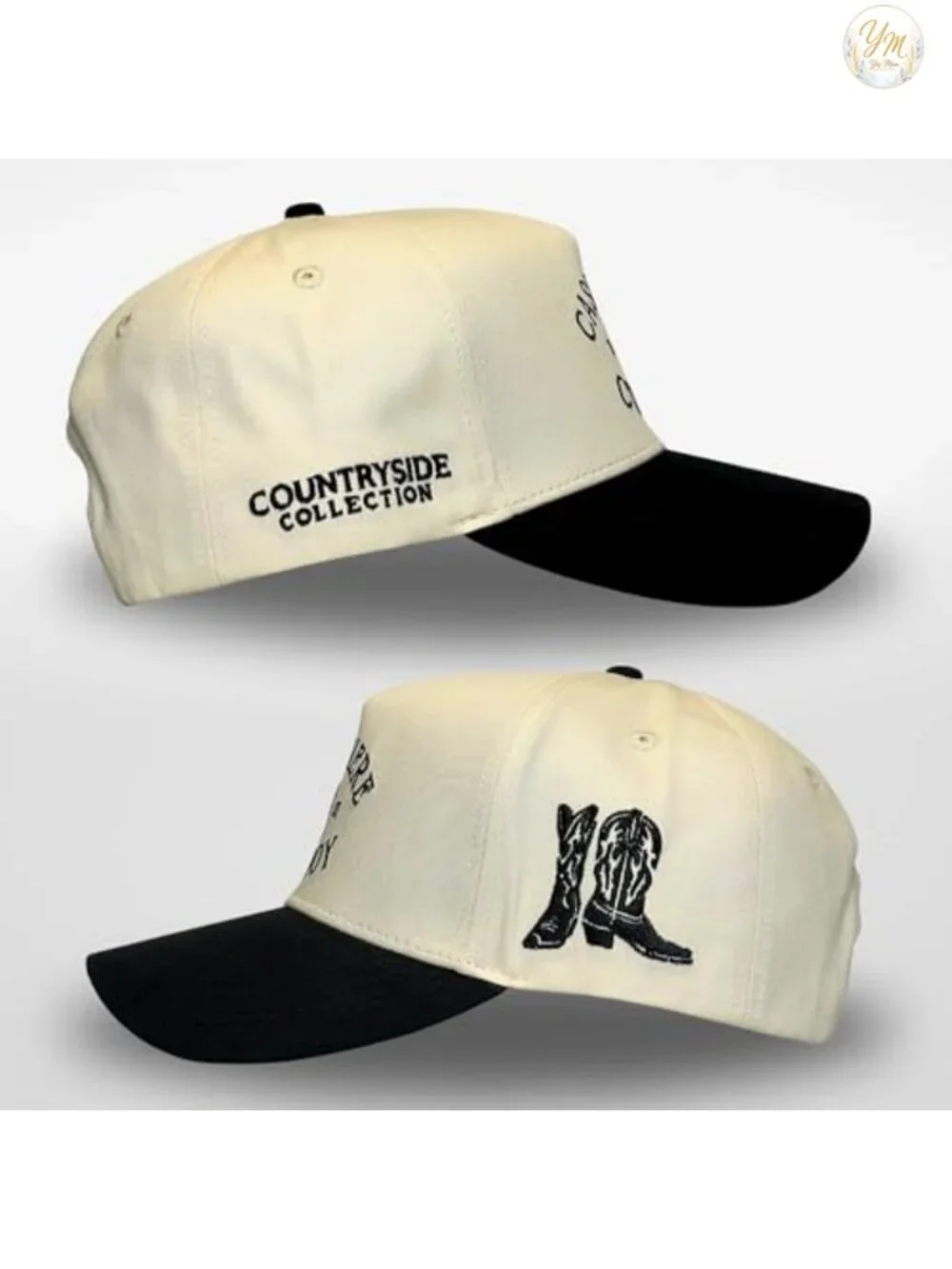 Vintage Western Trucker Hat Snapback Cotton Cowboy Cowgirl Cap